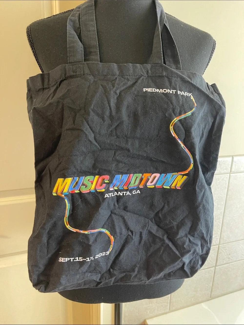 2023 Music Midtown Black Tote Bag